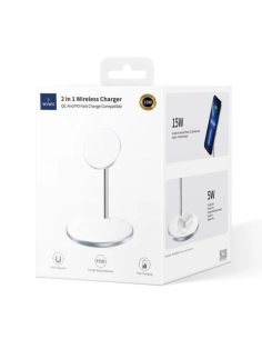 Cargador inalámbrico 2 en 1 de 15 W