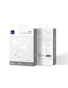 Cargador rápido GaN de 60 W con USB-C AVS (Blanco)
