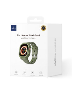 Apple Watch Band 2 in 1 with Protective Case 49mm Military Green