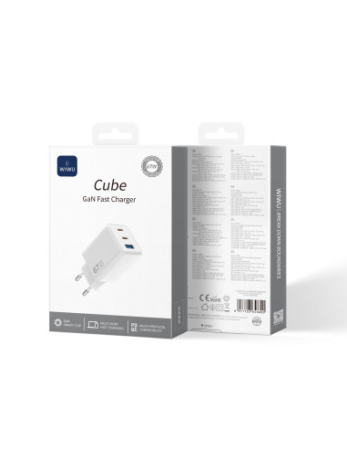 Cargador GaN USB-A y 2 USB-C Essen