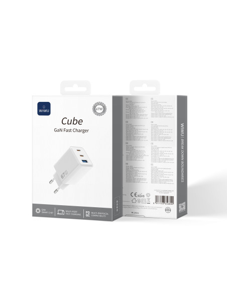 Cargador GaN USB-A y 2 USB-C Essen