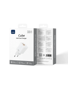Cargador GaN USB-A y USB-C 33W Cube