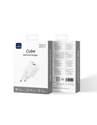 33W GaN USB-A & USB-C Charger Cube