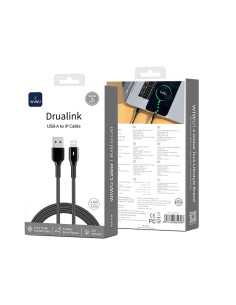 USB-A to Lightning Cable 2.4A Drualink (1 m)
