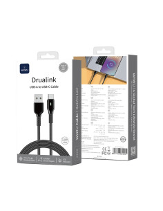 USB-A to USB-C Cable 3A Drualink (1 m)