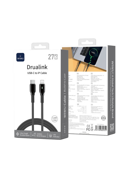 USB-C to Lightning Cable 27W Drualink (1 m)