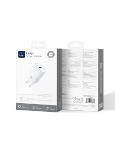 18 W GaN Fast Charger with USB-A to Lightning Cable Essen