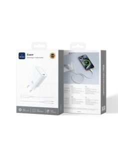 Cargador USB-C GaN de 20 W con cable USB-C a Lightning Essen