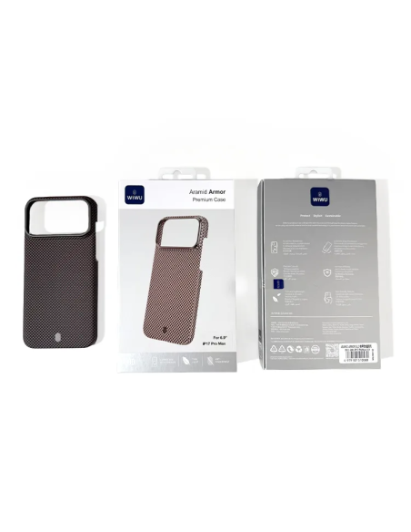 iPhone 17 Pro Max Aramid Fiber Case with MagSafe Brown Aramid Armor