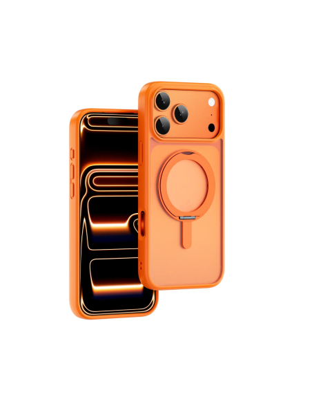 Funda iPhone 17 Pro Max con Soporte y MagSafe Naranja con Bordes Naranja ARMOR PRO