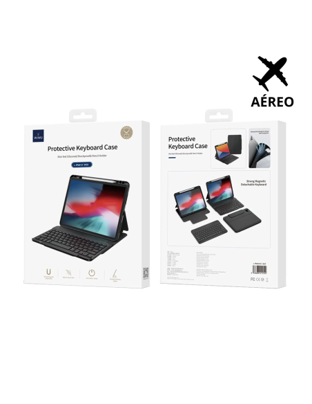 Samsung A9 Plus Funda Protectora con Teclado Azul
