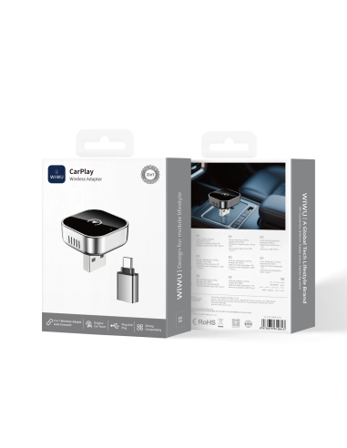 CarPlay USB Port with Type-C Adapter—Compatible with Apple and Android