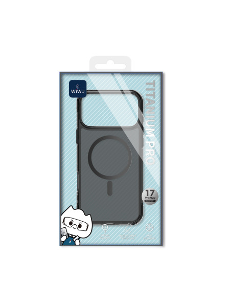 Funda iPhone 17 Pro con MagSafe Transparente Negro Antiamarilleo TITANIUM PRO