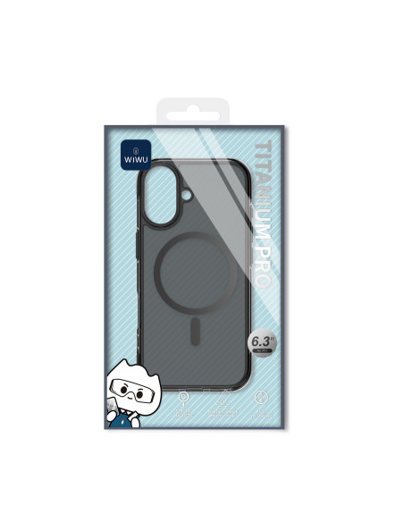 Funda iPhone 17 con MagSafe Transparente Negro Antiamarilleo TITANIUM PRO