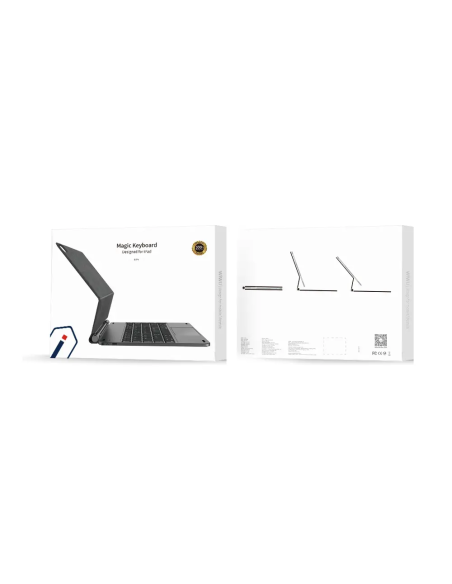 Funda con teclado mágico para iPad 11.º/10.º (11"/10,9") (árabe e inglés), color negro