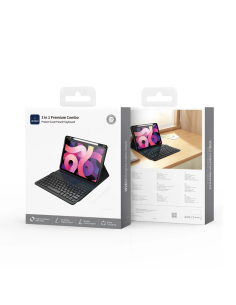 iPad Pro 13 2024 Premium Keyboard Case Combo 3 in 1 Case + Pencil + Black Keyboard (Arabic + English)