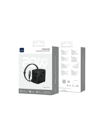 Adaptador Universal 20W con Cable Tipo-C